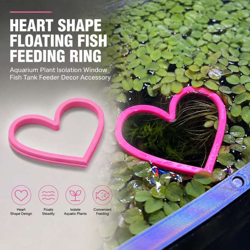 Aquarium Plant Rings - حلقة تغذية الأسماك العائمة على شكل