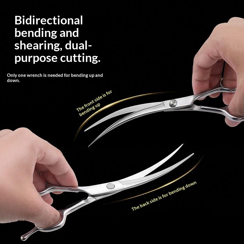 مقص تشذيب احترافي منحني للحيوا - مراجعة Trimming Scissor Set وسعره