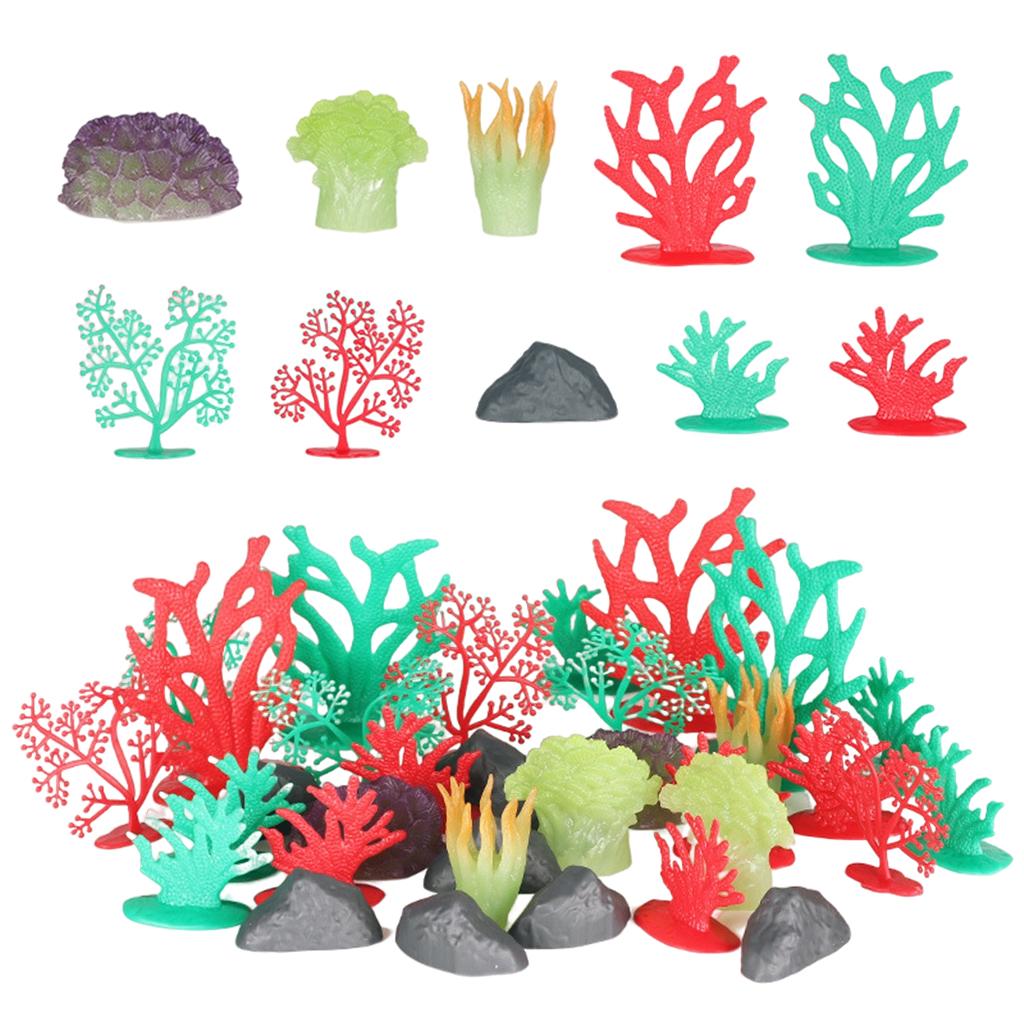 مجموعة من 32 قطعة من نباتات بح - مراجعة Planted Aquarium Models وسعره
