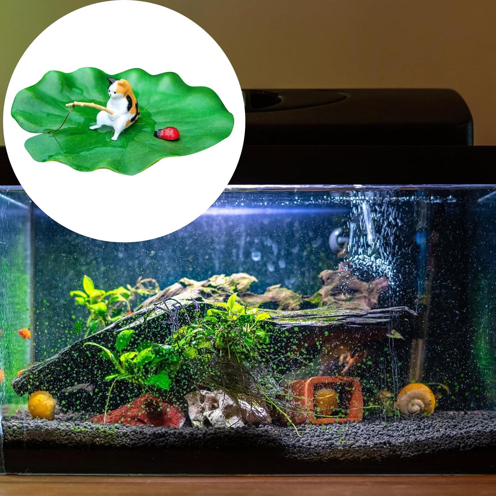 نموذج قطة تصطاد السمك على ورقة - مراجعة Aquarium Plant Rings وسعره