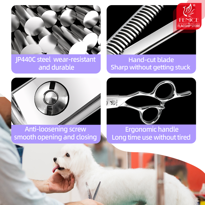 مقصات تنحيف شعر الكلاب الاحترا - مراجعة Trimming Scissor Set وسعره