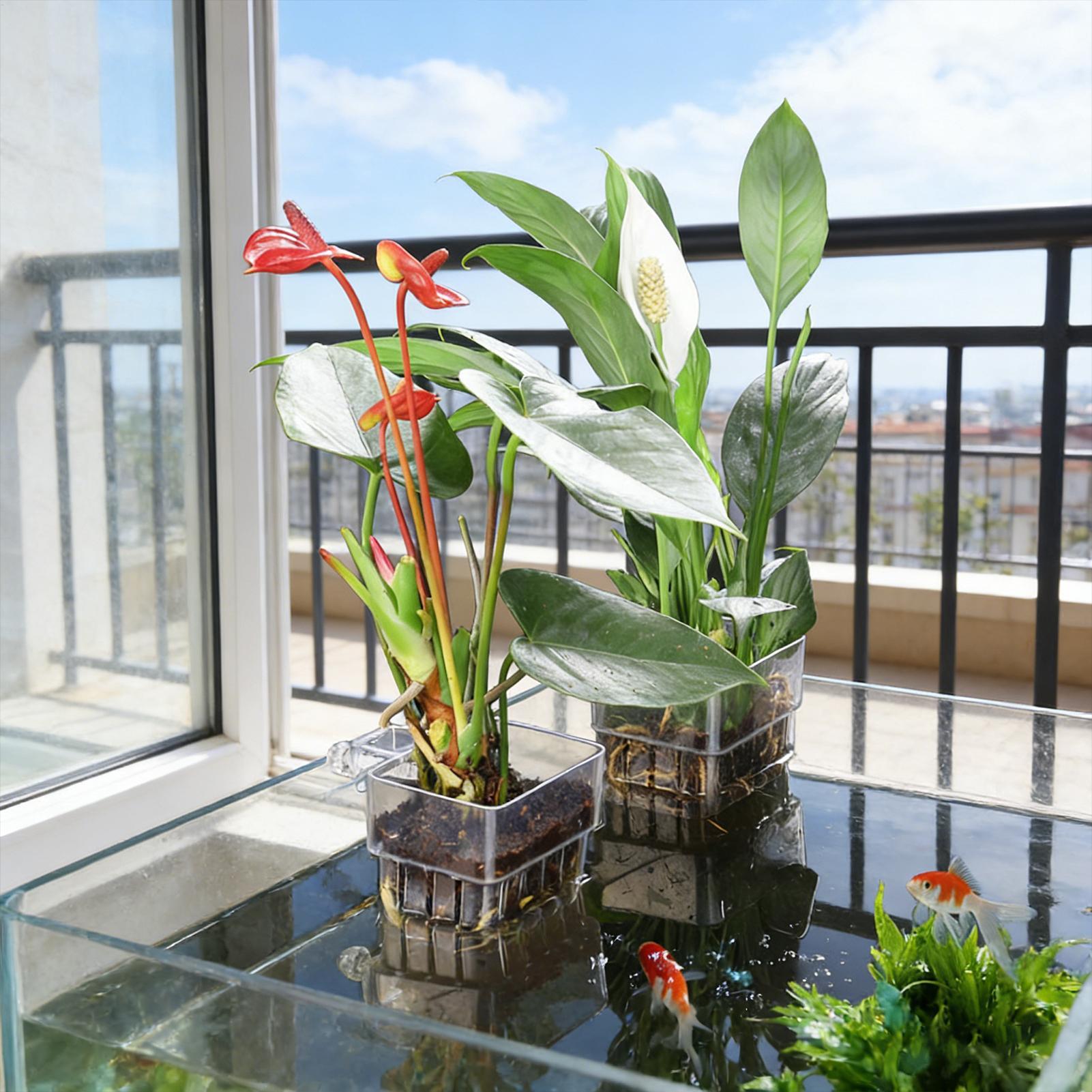 سلة نباتات للأحواض المائية، وع - مراجعة Aquarium Plant Rings وسعره
