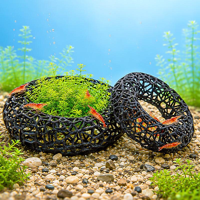 مخبأ جديد للجمبري على شكل حلقة - مراجعة Aquarium Plant Rings وسعره