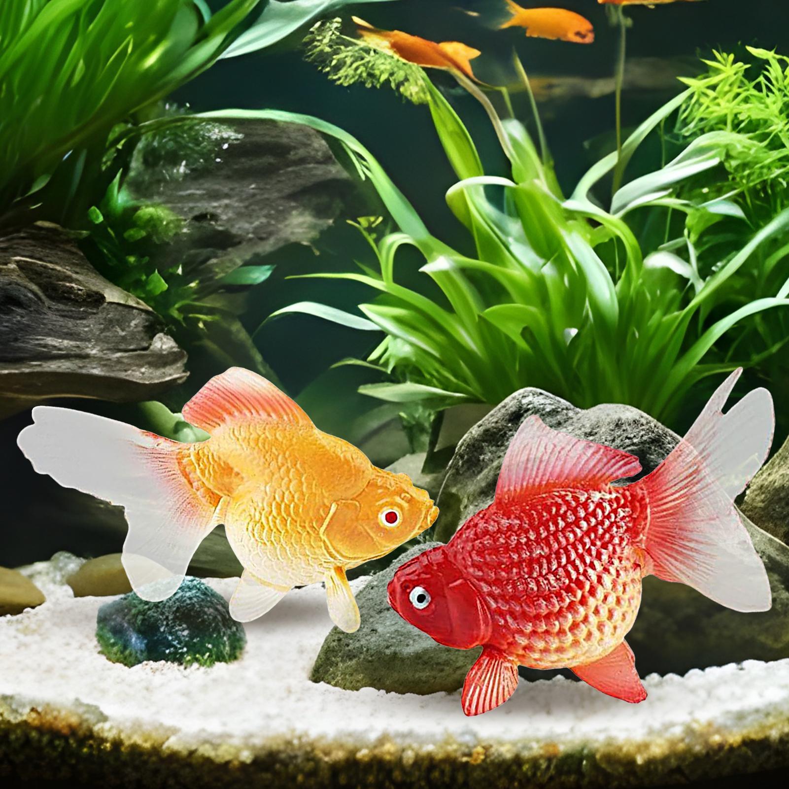 سمكة ذهبية صناعية (قطعتان/طقم) - مراجعة Aquarium Plant Yellowing وسعره