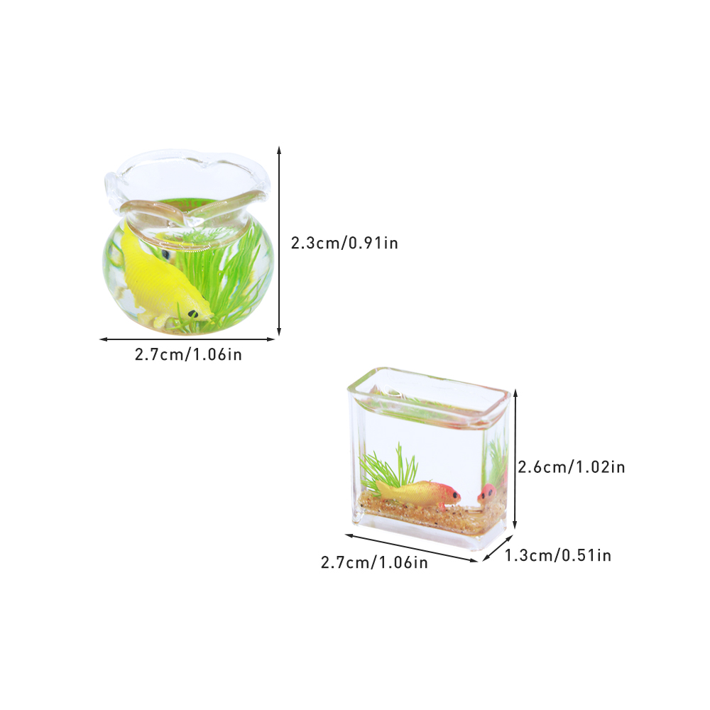 دمية صغيرة محاكاة الزجاج خزان  - مراجعة Planted Aquarium Models وسعره