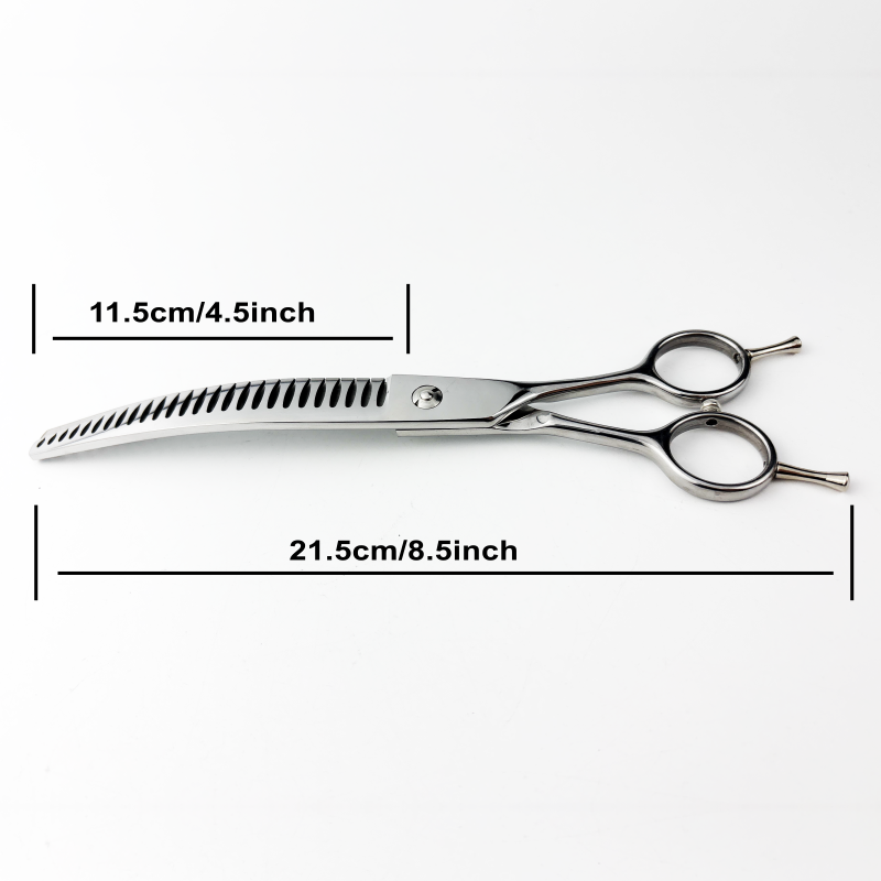 مقص تهذيب شعر الكلاب المنحني م - مراجعة Trimming Scissor Set وسعره